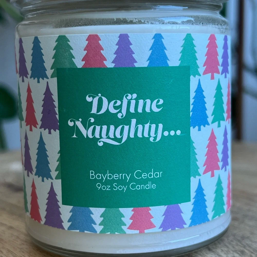 Define Naughty Bayberry Cedar Soy Candle